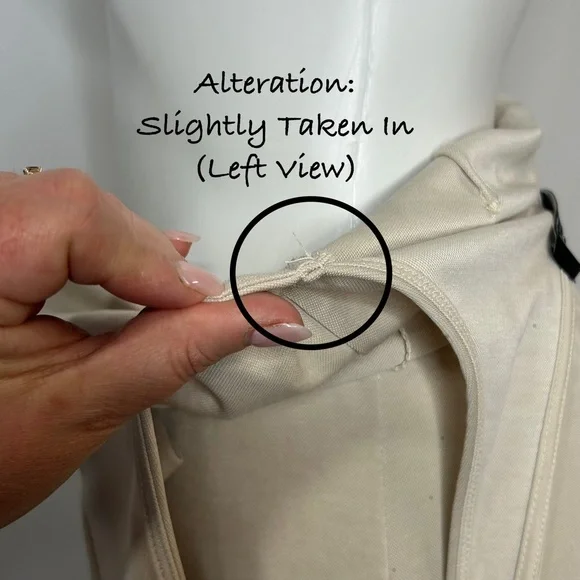 Bershka Beige Button Down Jumpsuit with Tie Waist, Medium - Picture 14 of 16